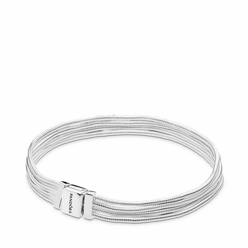 Pandora Australia Reflexions™ Multi Snake Chain Bracelet - Sterling Silver | OYHEMR257